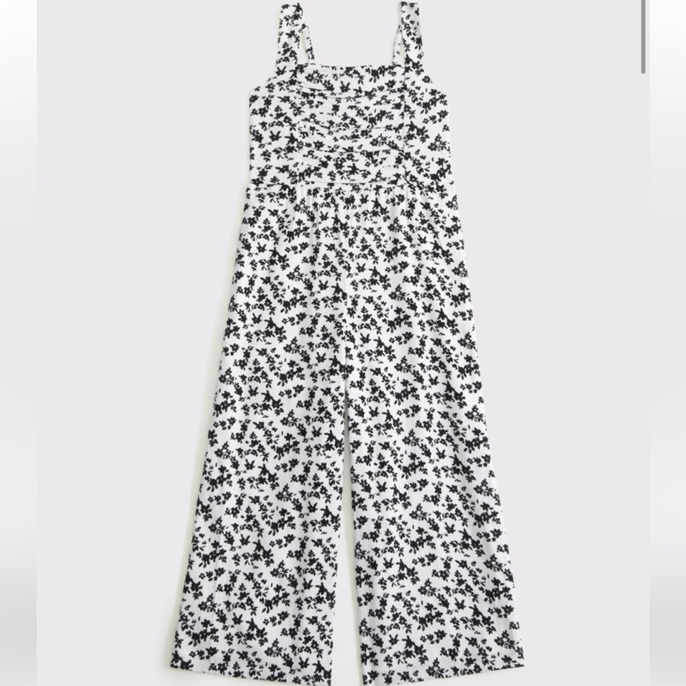 Abercrombie Kids Girls Pleated Squareneck Jumpsuit